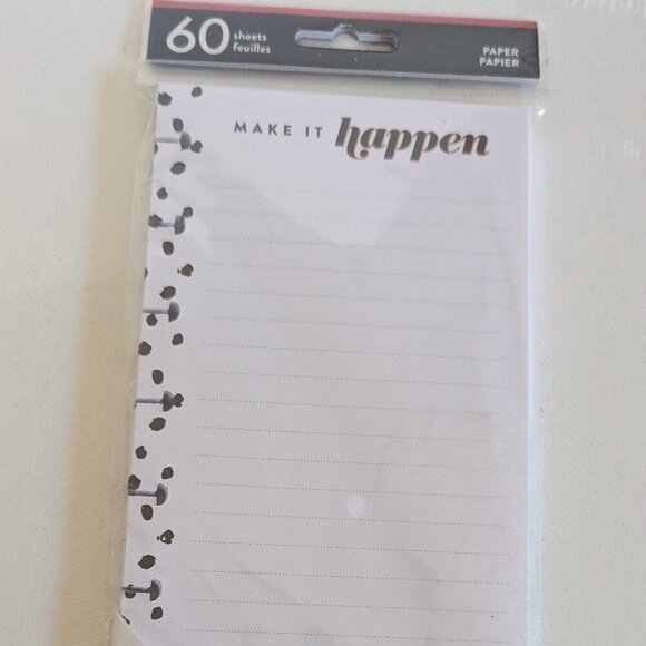 NWT Happy Planner Rong Rong 'Make It Happen' 60 Classic Half Sheet Paper Fashion - Picture 2 of 7